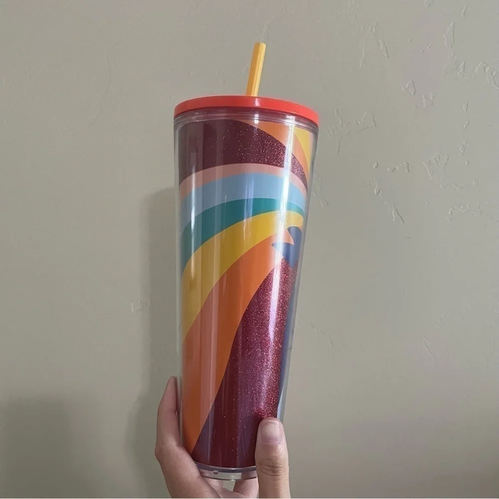 Starbucks 24 OZ NWOT 2020 Rainbow Pride Sparkle Tumbler